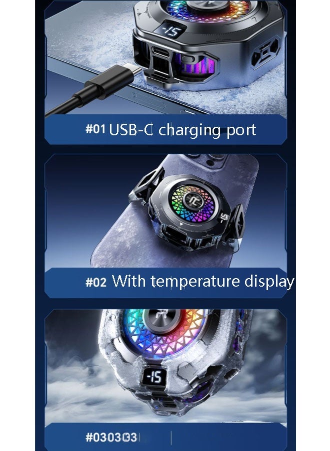 ريماكس مبرد هاتف اختياري قابل للتثبيت أو مغناطيسي، مروحة تبريد هاتف بشريحة تبريد أشباه الموصلات، مبرد عالمي فائق الهدوء للهواتف والأجهزة اللوحية. مثالي للبث المباشر، والتدوين المرئي في الهواء الطلق، والألعاب المحمولة، وما إلى ذلك. (أسود) - Image 4