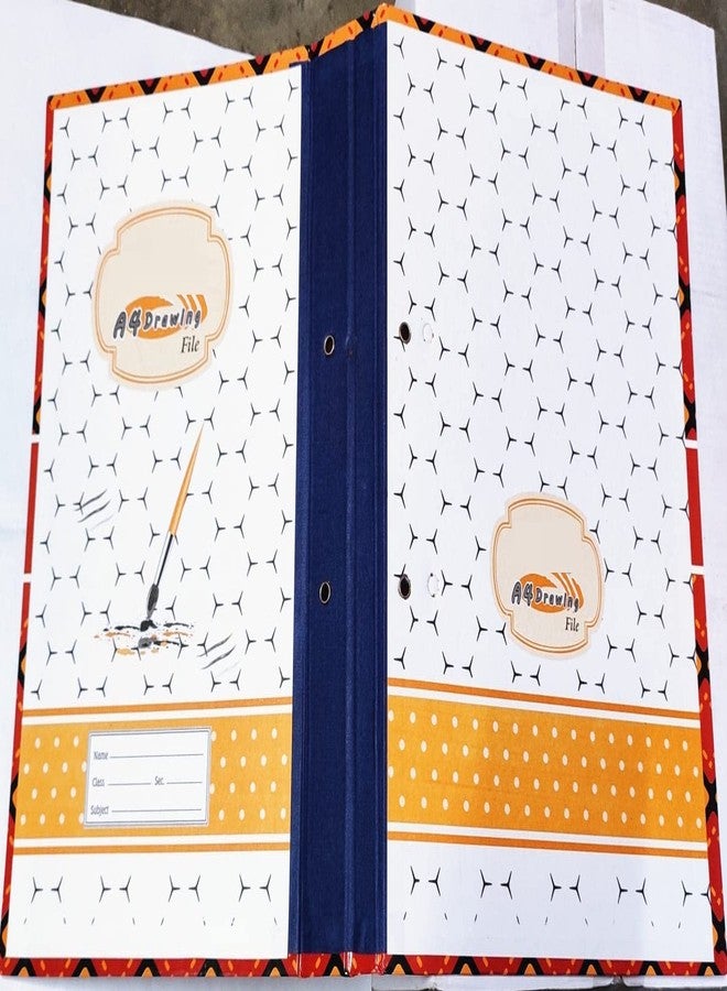 FIRST CLICK® Fancy Document Files - A4 Size Drawing & Record Folder with 2 Punch Holes (Pack of 2, Multi-Color Designs) - Image 2