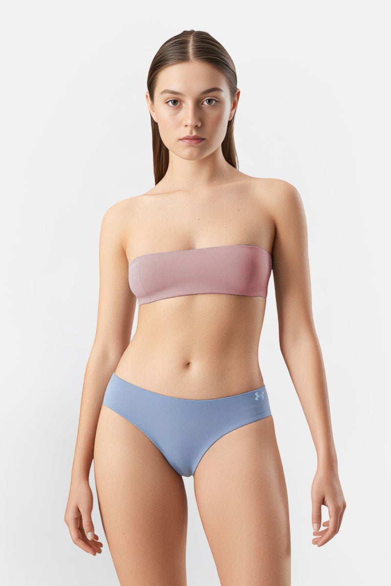 UNDER ARMOUR سراويل داخلية نسائية 3 قطع بشعار العلامة التجارية، متعددة الألوان - Image 1