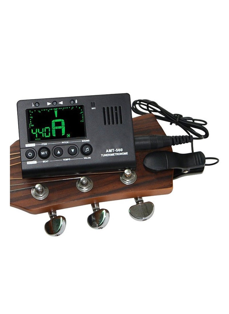 SYOSI - 3 in 1 Digital Metronome Tuner Tone Generator Guitar Tuner Tone Generator with Contact Clip-on Microphone for Guitar Bass Violin Ukulele Chromatic Clarinet Flute Trumpet and more - Image 1