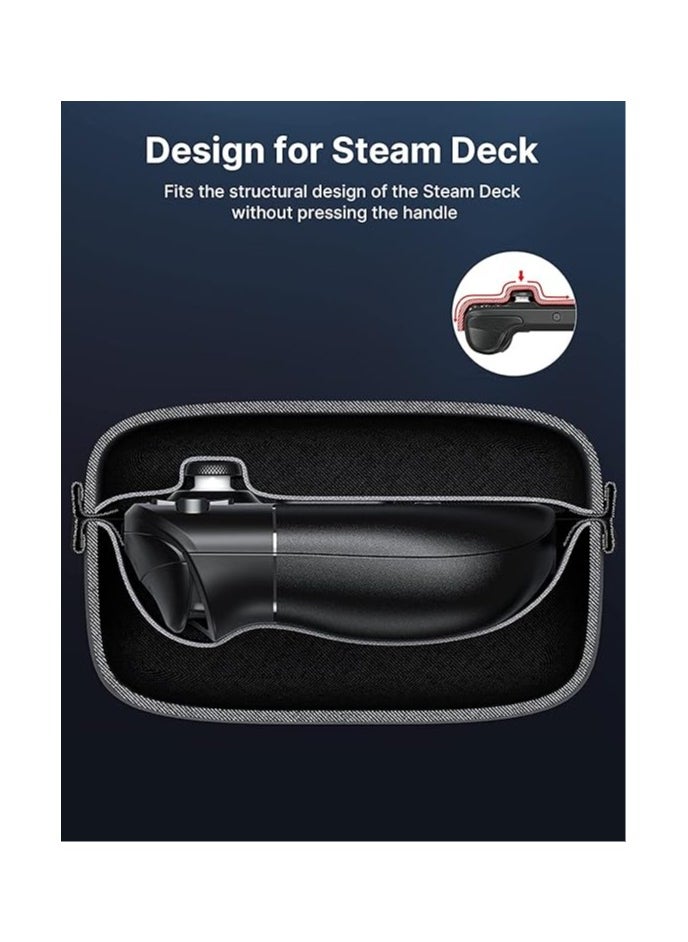 جنرال حالة نقل متوافقة مع جهاز Steam Deck، حالة نقل صلبة للحماية تحتوي على مخزن لشاحن AC، حقيبة نقل محمولة لجهاز Steam Deck وملحقاته.  - Image 3