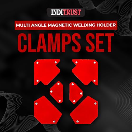 Inditrust new Multi Angle magnetic welding holder clamps set Maf with 2pcs x 3inch arrow type, 2pcs x triangle and 2pc x mini, strong magnet pull (Pack of 6) - Image 2