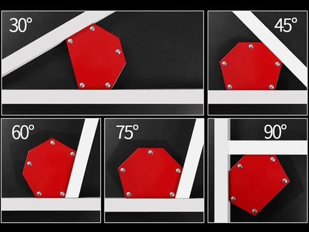 Inditrust new Multi Angle magnetic welding holder clamps set Maf with 2pcs x 3inch arrow type, 2pcs x triangle and 2pc x mini, strong magnet pull (Pack of 6) - Image 5