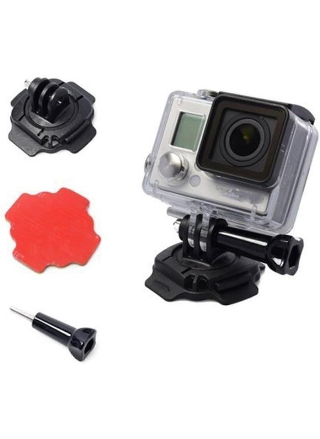 Generic - Set of 360 Degree Rotation Swivel Helmet Mount with Lock + 3M Sticker + Screw for Action Camera - Image 1