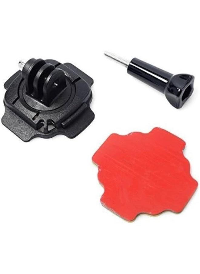 Generic - Set of 360 Degree Rotation Swivel Helmet Mount with Lock + 3M Sticker + Screw for Action Camera - Image 1