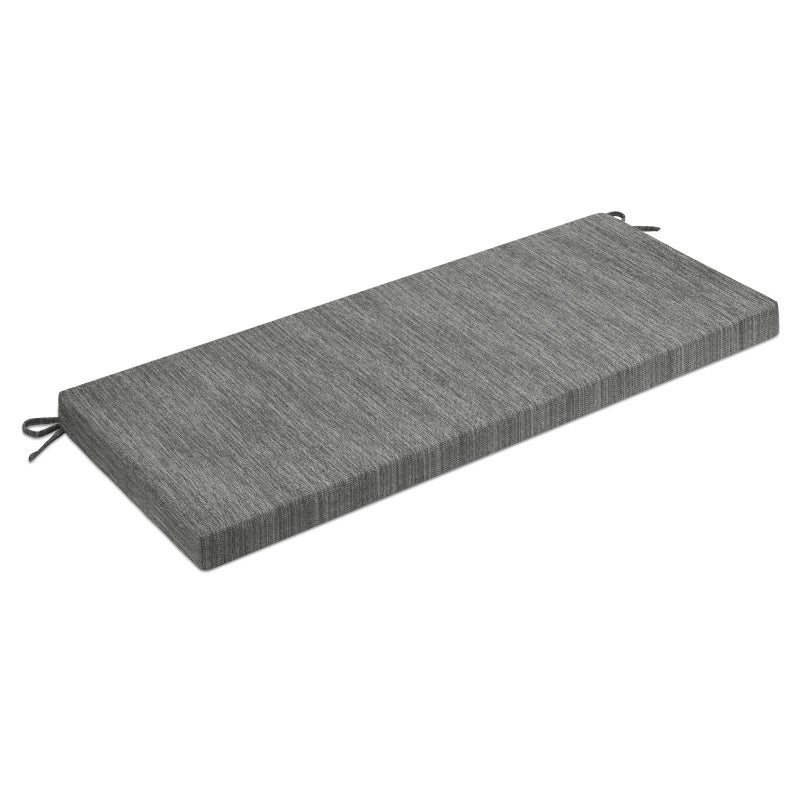 baibu 36 Inch Classic Solid Color Bench Cushion with Ties NonSlip Indoor Outdoor Rectangle Bench Seat Cushion Standard Size Foam Pad with Machine Washable Cover Grey 36x15x15in