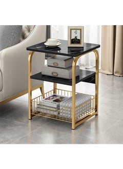 Modern 3 tier Minimalist Side Table with Storage