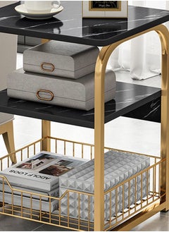 NKX Modern 3 tier Minimalist Side Table with Storage  - Image 4