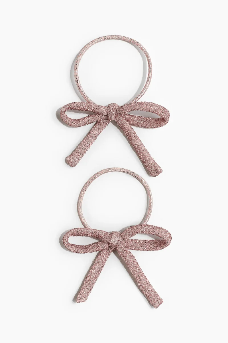 H&M 2-pack bow-detail hair elastics