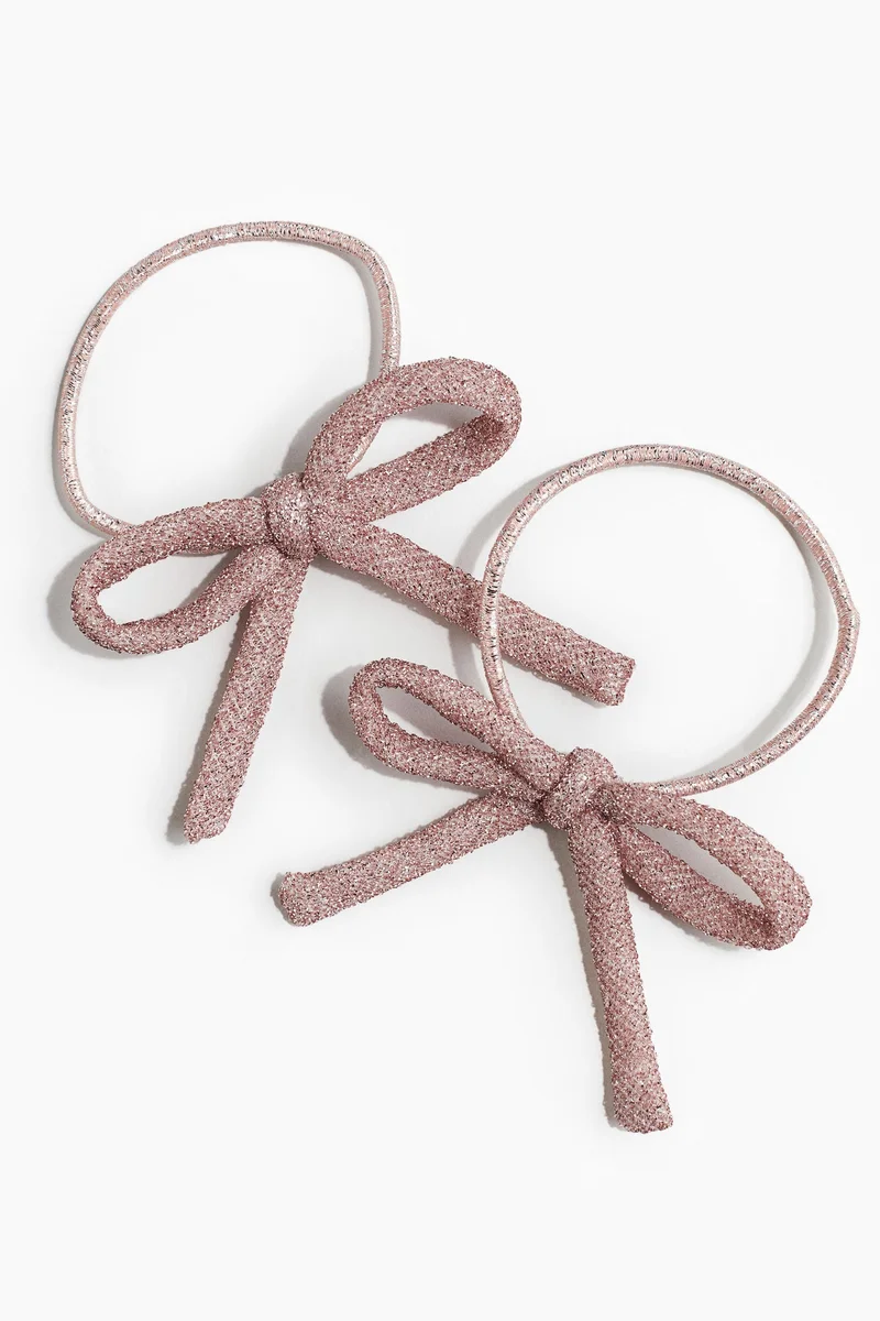 H&M 2-pack bow-detail hair elastics