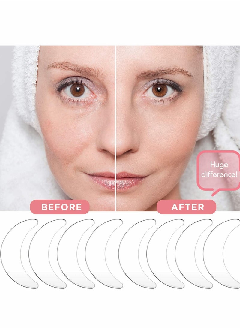 Y&D 12 Pieces Silicone Eye Wrinkle Pads, Under Patches, Anti Aging Skincare Patch Treatment Masks Reusable Reduce Skin Wrinkles Patches for Mouth and Eyes Smile Fine Lines  - Image 3