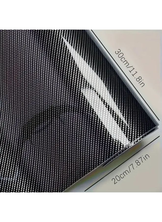 Black Carbon Fiber Vinyl Decal Self Adhesive Sticker For Car Interior And Exterior Scratch Protection - Image 2