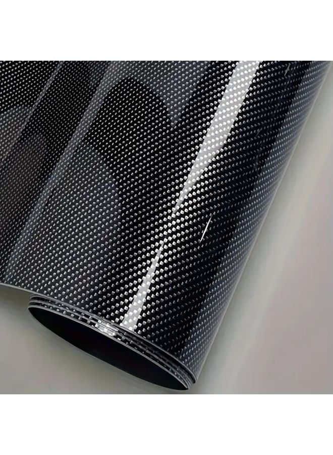 Black Carbon Fiber Vinyl Decal Self Adhesive Sticker For Car Interior And Exterior Scratch Protection - Image 3