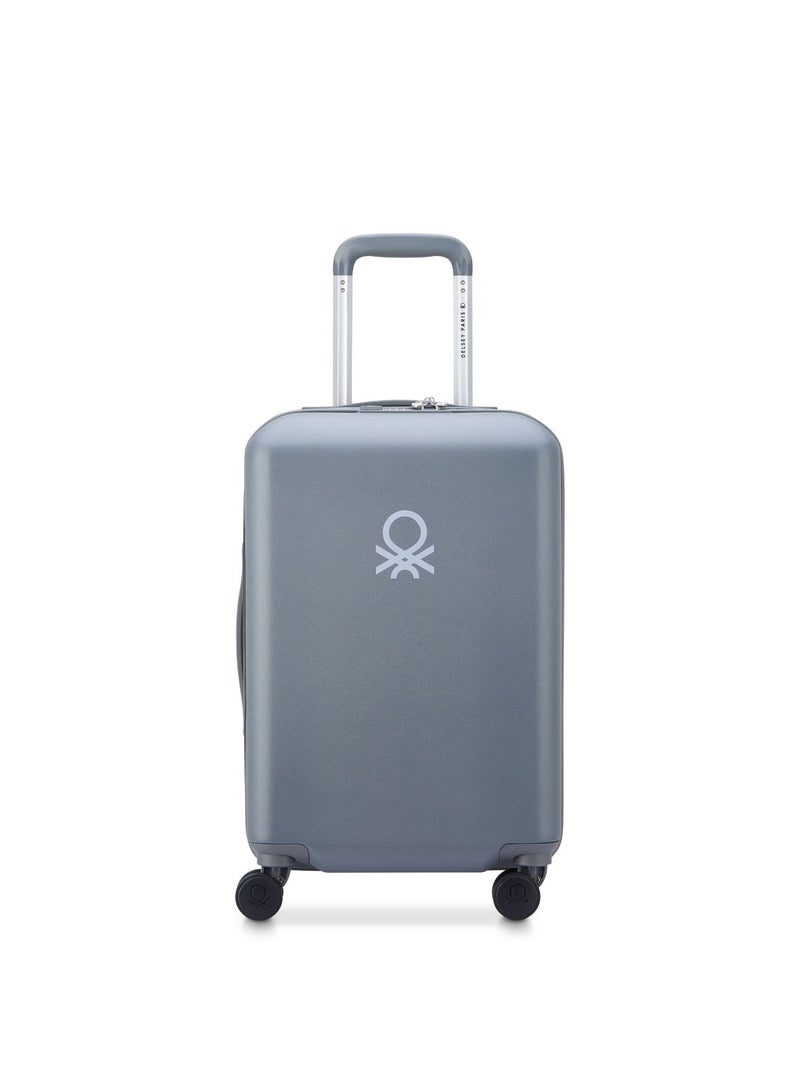 DELSEY United Colors of Benetton Hardside 4-Double Wheel Luggage Trolley Suitcase 3-Piece Set (L+M+S) 55/70/82cm Acier - Image 2