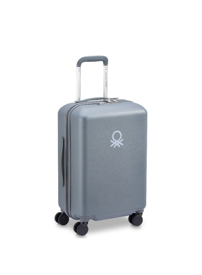 DELSEY United Colors of Benetton Hardside 4-Double Wheel Luggage Trolley Suitcase 3-Piece Set (L+M+S) 55/70/82cm Acier - Image 3