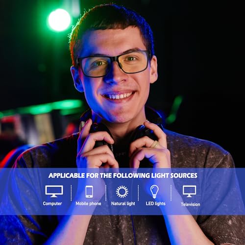 ANYLUV Blue Light Blocking Glasses Men Computer Gaming Glasses Lightweight Al-Mg Metal Anti Eyestrain Eye Protection - Image 2