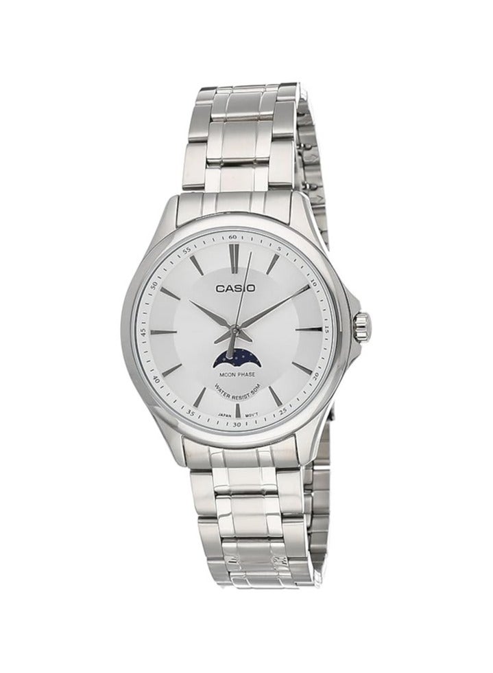 Casio MTP-M100D-7AVDF Moon Phase Quartz Stainless Steel Men’s Watch - Image 1