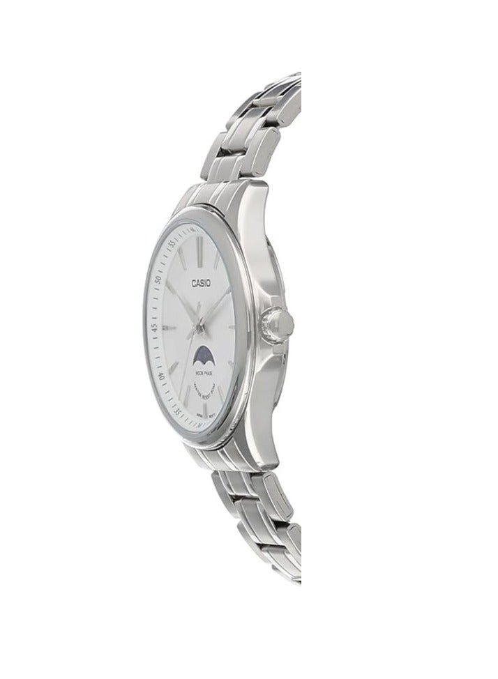 Casio MTP-M100D-7AVDF Moon Phase Quartz Stainless Steel Men’s Watch - Image 3