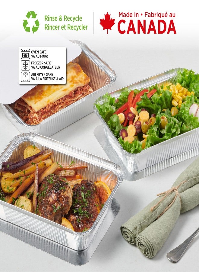 Starfrit 30-Pack Aluminum Storage Containers with Lids (8.5”x 6”) - 2.25 LB Capacity - Recyclable - Disposable - Oven & Freezer Safe - Perfect for Cooking, Meal Prep & Takeout - Image 3