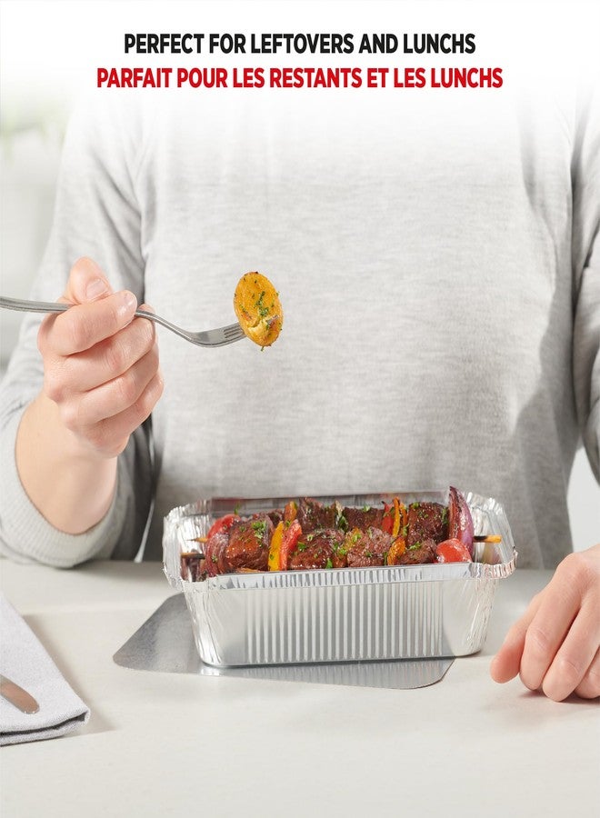 Starfrit 30-Pack Aluminum Storage Containers with Lids (8.5”x 6”) - 2.25 LB Capacity - Recyclable - Disposable - Oven & Freezer Safe - Perfect for Cooking, Meal Prep & Takeout - Image 5