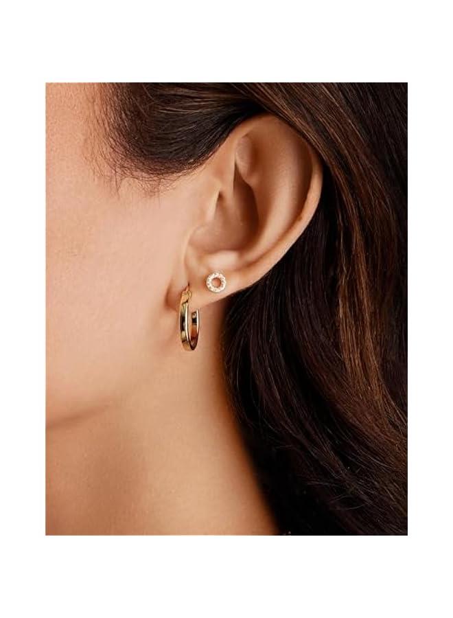 14K Gold Plated 925 Sterling Silver Post Lightweight Hoops | 20mm - 30mm Earring | Gold Hoop Earrings for Women - Image 2