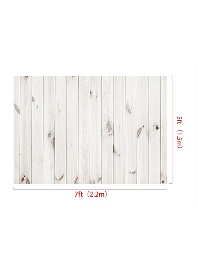 Kate خلفية تصوير خشبية بيضاء 7x5 قدم مع لوحات خشبية عتيقة خلفية استوديو تصوير - Image 3