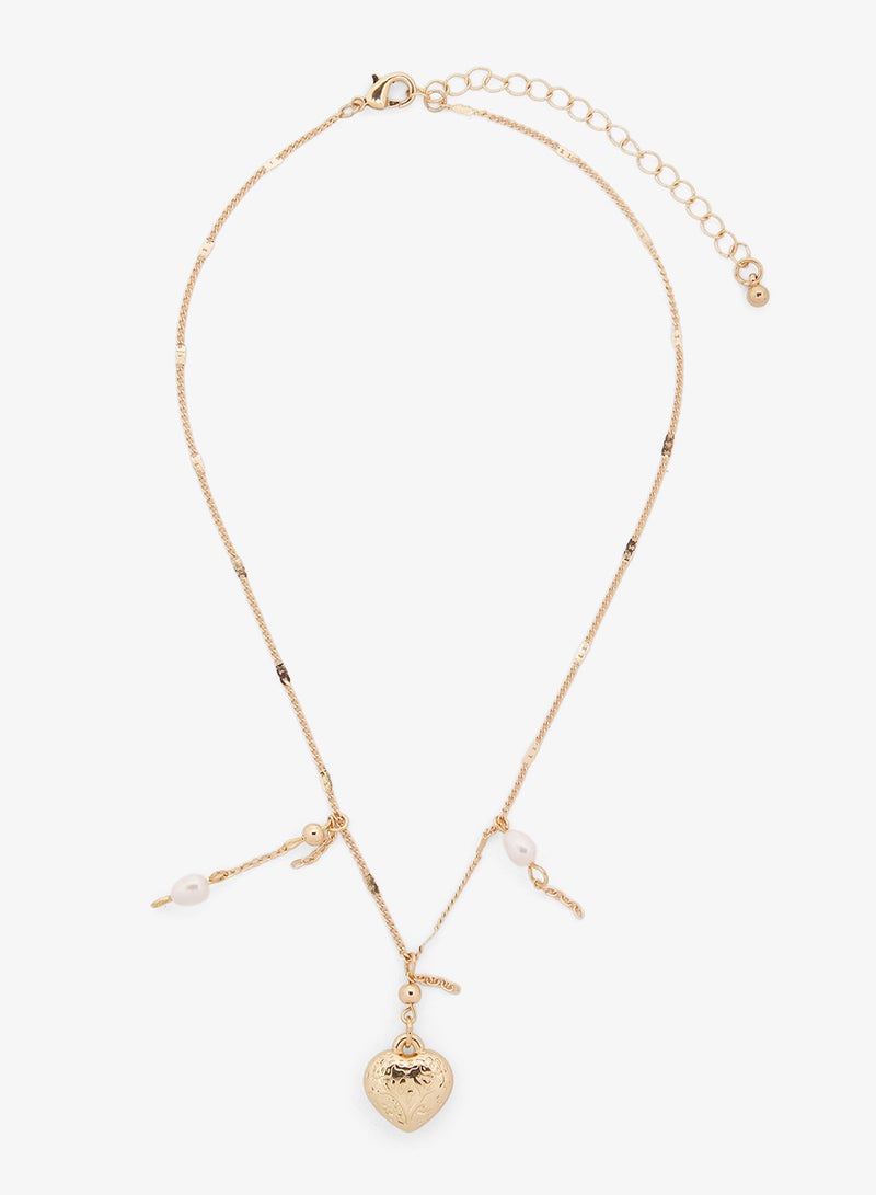 Ginger Gold And Beaded Statement Necklaces - Image 4