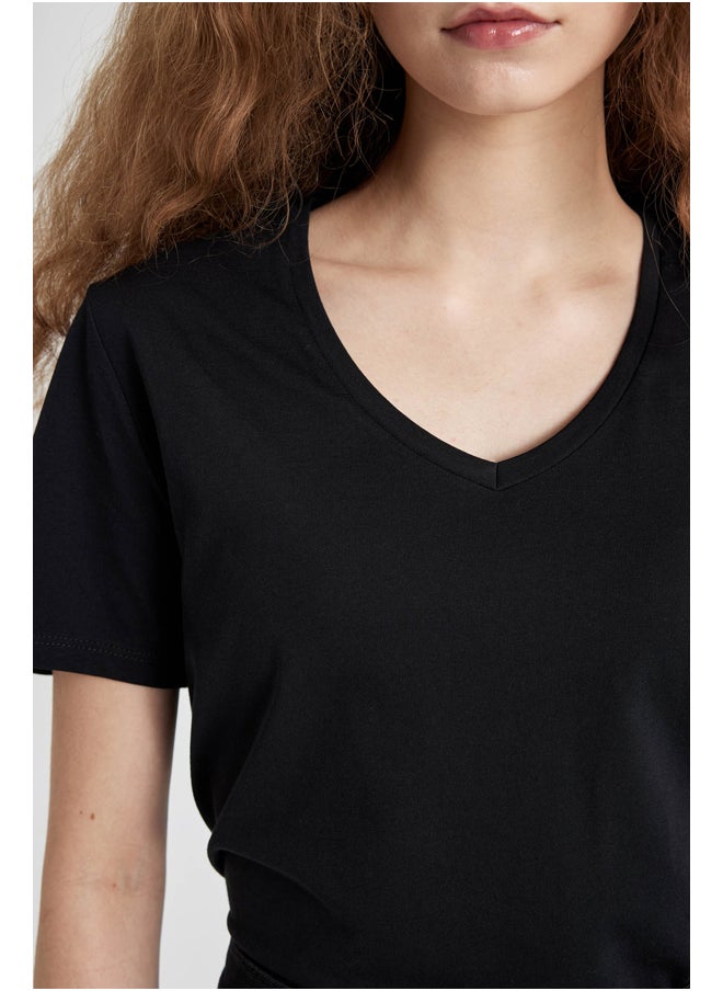 DeFacto - Woman Regular Fit Maternity Wear Knitted Tops Short Sleeve - Image 1