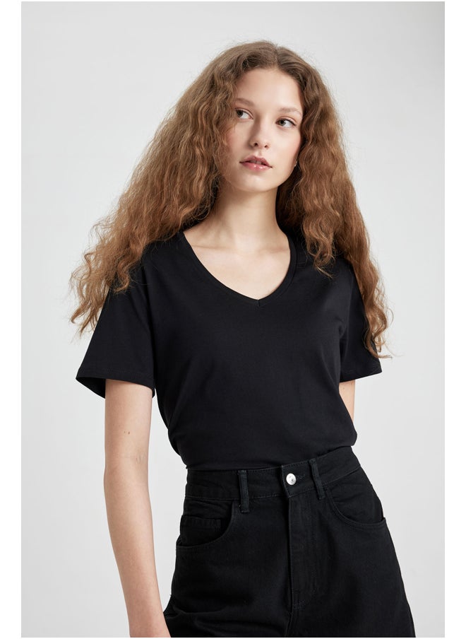 DeFacto - Woman Regular Fit Maternity Wear Knitted Tops Short Sleeve - Image 1