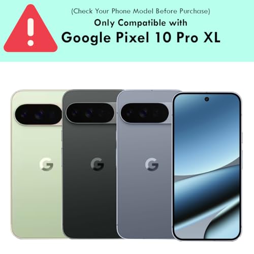 RIGGEAR Shockproof Clear Hybrid Armor Magnetic Back Cover Case Compatible with MagSafe Accessories for Google Pixel 10 Pro XL (Transparent PC + TPU Bumper) - Image 2