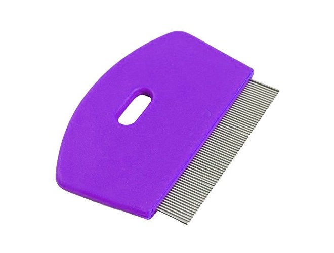 Sage Square 2 in 1 Adjustable Dog Brush/Pet Comb for Grooming Cum Massager & Safety for Pets from Mites/Lice/Ticks for Dog/Puppy/Kitten/Cat (Purple) - Image 2