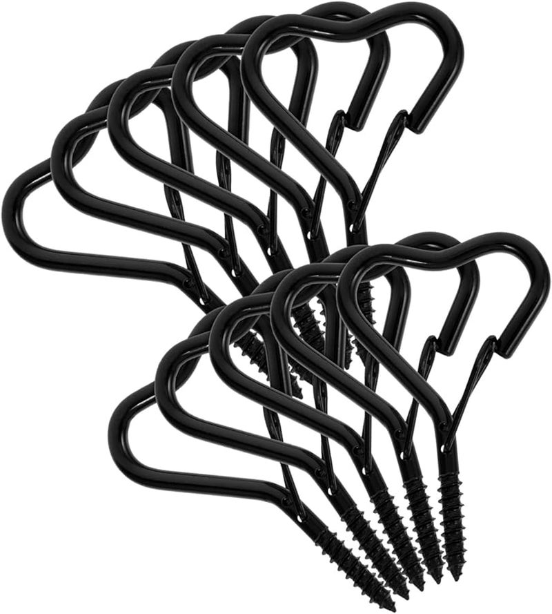 Unomor 10 Pack Outdoor Hanging Hooks Safety Latches for String Lights and Garden Plants Windproof Easy Installation - Image 1