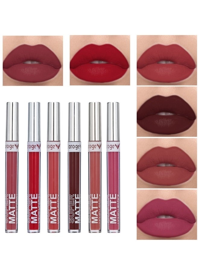 daroge - 6 Pieces Long Lasting Nude Liquid Lipstick Gift Set 42 ml - Image 1