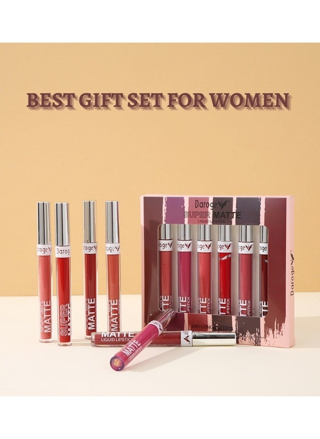 daroge - 6 Pieces Long Lasting Nude Liquid Lipstick Gift Set 42 ml - Image 1