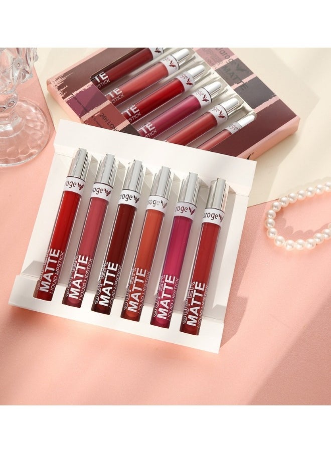 daroge - 6 Pieces Long Lasting Nude Liquid Lipstick Gift Set 42 ml - Image 1