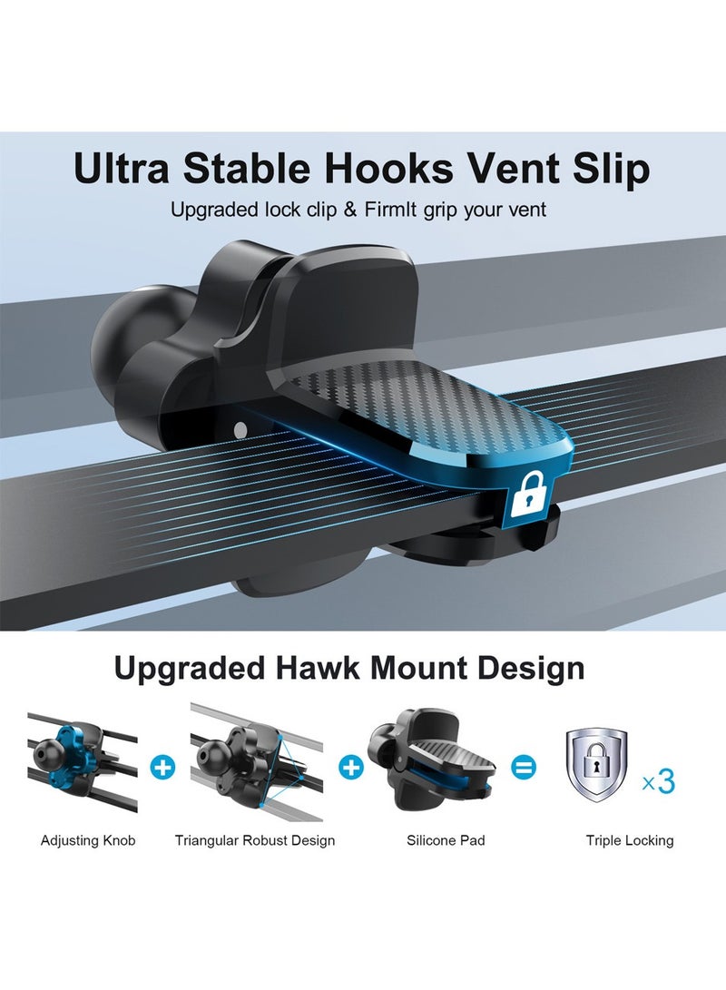 2024-Gen Upgraded 2 In 1 Car Phone Holder For Dashboard,Windshield,Air Vent Car Mount Ultra Stable Car Mobile Holder With Strong Suction Cup Car Stand Fit iPhone 16 15 Series,Galaxy S24 S23,Xiaomi Black - Image 3