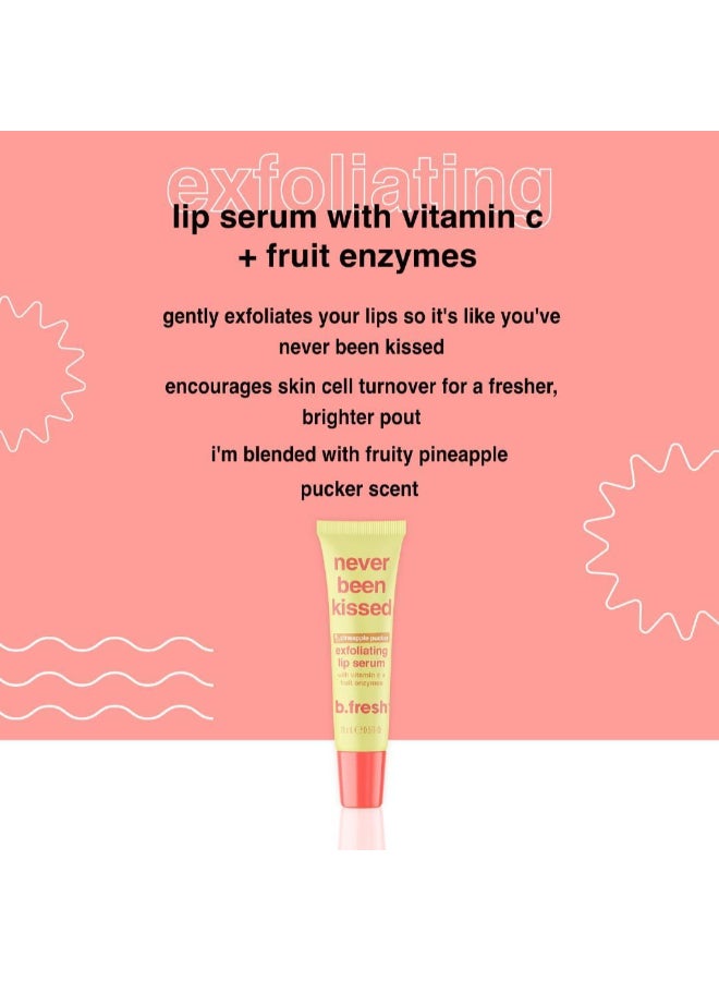 b.fresh Exfoliating Lip Serum | With Vitamin C + Fruit Enzymes | Pineapple Pucker | Gently Exfoliate, (Pack of 2 x 15ml Each) - Image 4