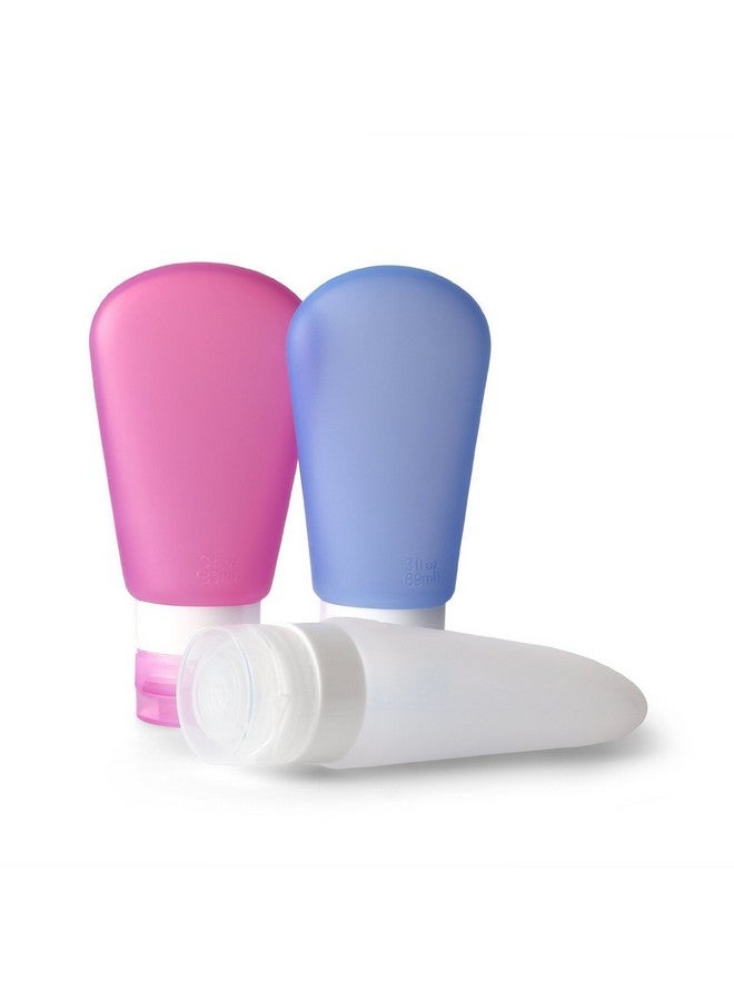 Maharsh Portable Soft Silicone Travel Bottles Set 90 ml Mini Tub Containers Squeezable Bottle for Shower Gel, Liquide Soap,Toiletries Lotion Shampoo Cosmetic Empty (Multi color) - Image 1