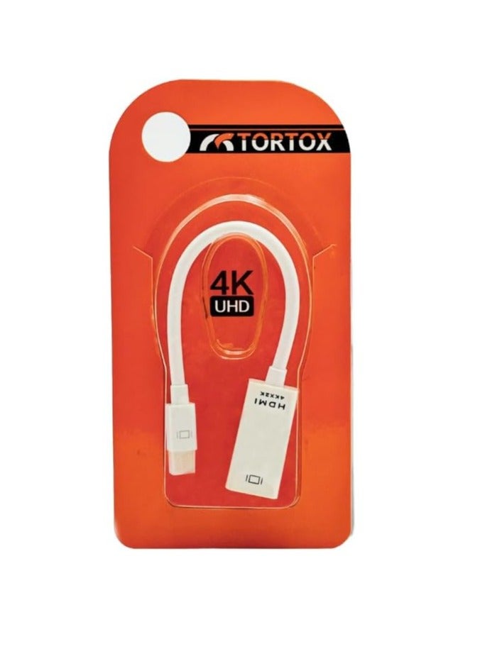 محول  Mini DisplayPort إلى HDMI 4K Mini DP ذكر إلى HDMI أنثى مع موصلات مطلية بالذهب 24 قيراط، ومفاصل معززة، ومرآة وأوضاع ممتدة لأجهزة الكمبيوتر المحمول Macbook pro/air - Image 2