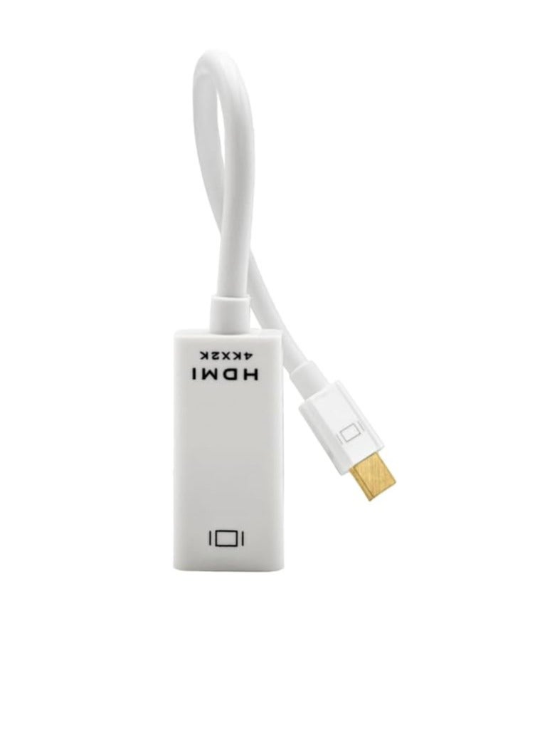 محول  Mini DisplayPort إلى HDMI 4K Mini DP ذكر إلى HDMI أنثى مع موصلات مطلية بالذهب 24 قيراط، ومفاصل معززة، ومرآة وأوضاع ممتدة لأجهزة الكمبيوتر المحمول Macbook pro/air - Image 1