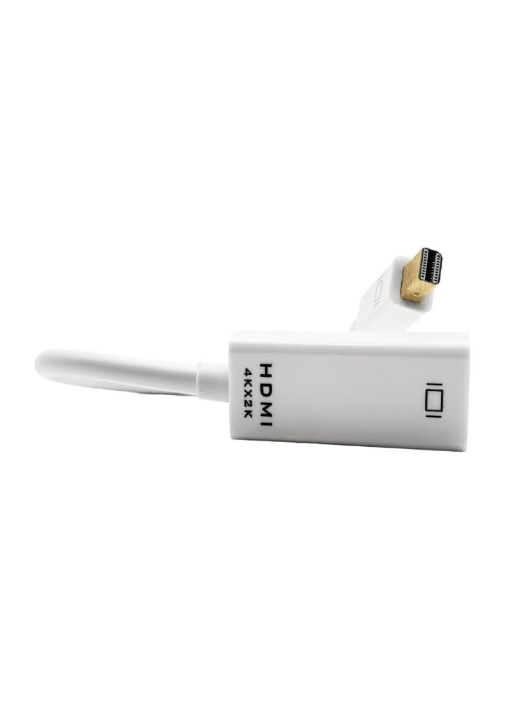 محول  Mini DisplayPort إلى HDMI 4K Mini DP ذكر إلى HDMI أنثى مع موصلات مطلية بالذهب 24 قيراط، ومفاصل معززة، ومرآة وأوضاع ممتدة لأجهزة الكمبيوتر المحمول Macbook pro/air - Image 4