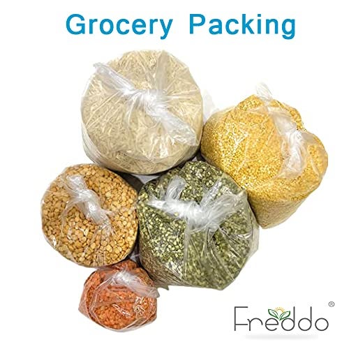 FREDDO Ldpe Bags Small-5 X 7 Inches Virgin Plastic Thick Grade Twist-Tite Polyethylene Bag|Food Grade For Packing Bulk Foodstuff|Multipurpose For Packing And Storing Pouches|Transparent|Pack Of 200 - Image 2