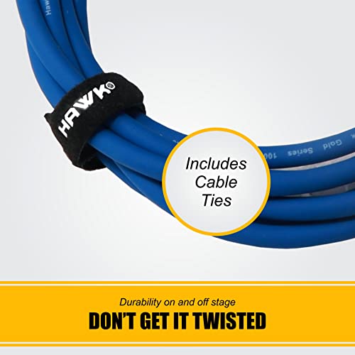 Hawk Proaudio Hawk SXFG010 Gold Series XLR Male to Female Microphone Cable With Cable Tie - 3 Meter (Blue Color) - Image 3