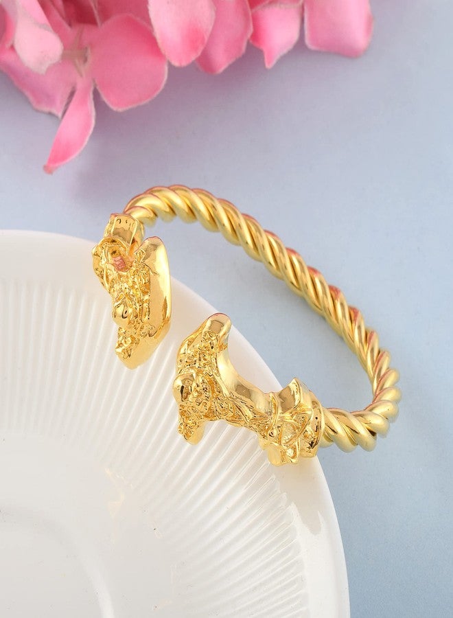 Superstore18 Brass Goldplated Satan Skull Head Designer Fashion Kada for Men and Women (SST5991KDGS) - Image 5