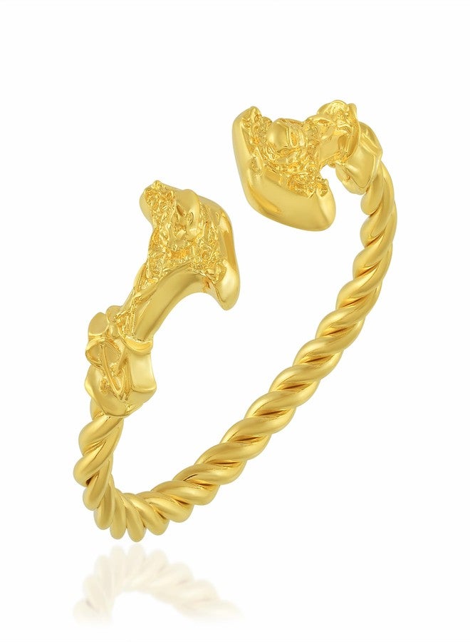 Superstore18 Brass Goldplated Satan Skull Head Designer Fashion Kada for Men and Women (SST5991KDGS) - Image 1