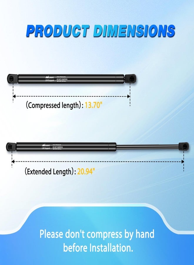 Nilight Rear Hatch Struts 6648 for Honda Pilot 2009-2015, Tailgate Lift Supports Rear Door Shocks 21 Inch, 2PCS Set Rod - Image 4