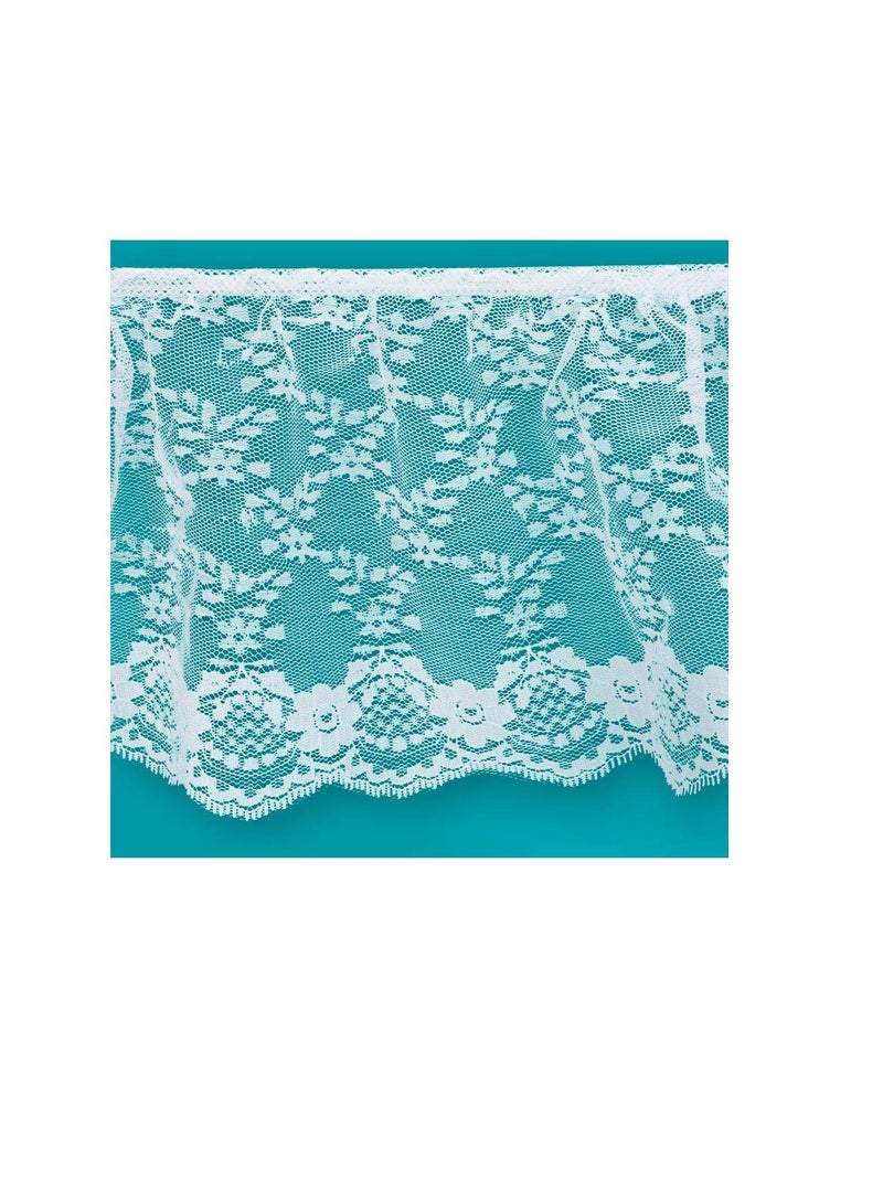 Deco Trims Ruffled Fancy Lace Trim 6in White - Image 3