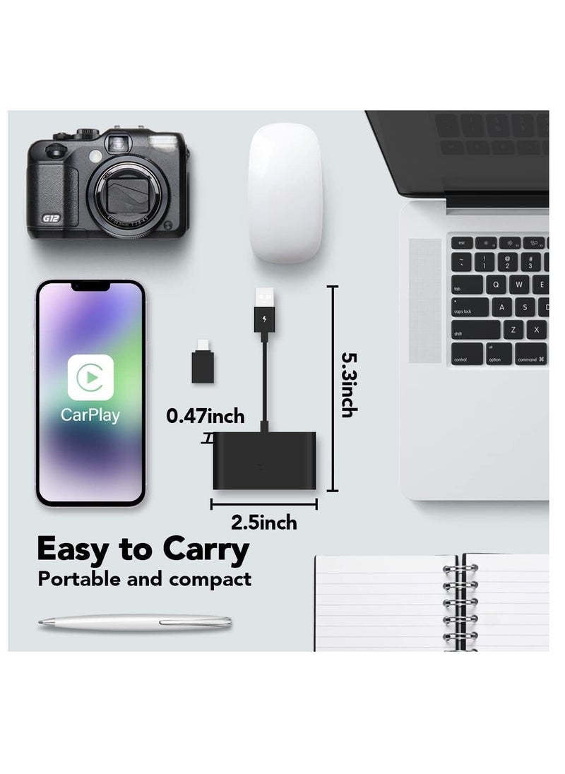 Generic - Wireless CarPlay Adapter for iPhone This innovative dongle   converts your car's factory wired Carplay to wireless providing Bluetooth connectivity Enjoy the convenience of 5GHz WiFi - Image 1