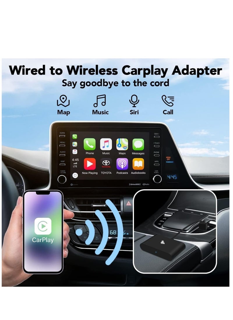 Generic - Wireless CarPlay Adapter for iPhone This innovative dongle   converts your car's factory wired Carplay to wireless providing Bluetooth connectivity Enjoy the convenience of 5GHz WiFi - Image 1