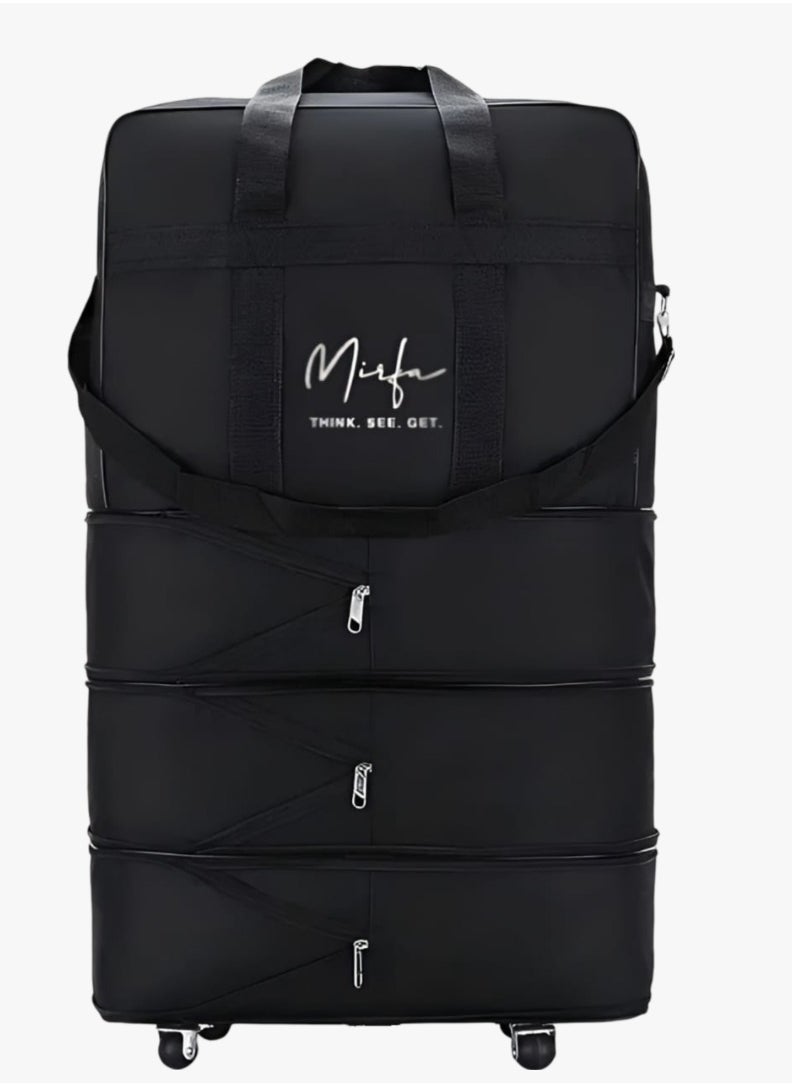 MIRFA Expandable Medium Sized Travel Oxford Duffel Bag With 4 Spinner Wheels  - Image 1